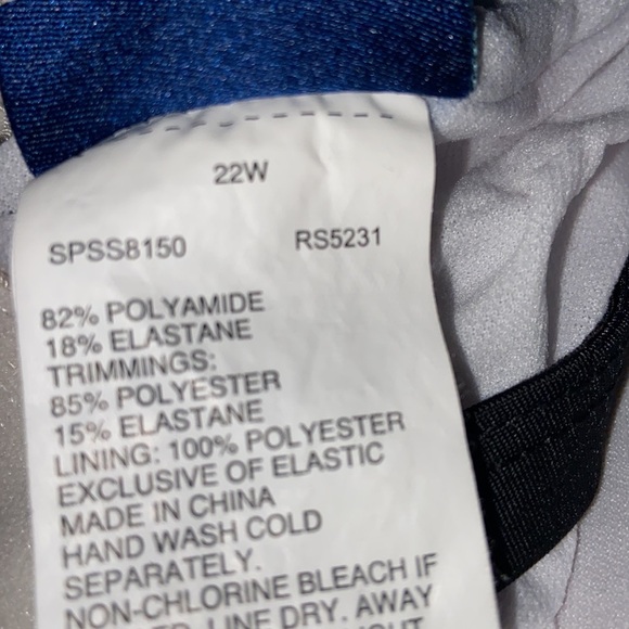 South Point Multi Color Tankini Top Size 22W - Picture 9 of 9